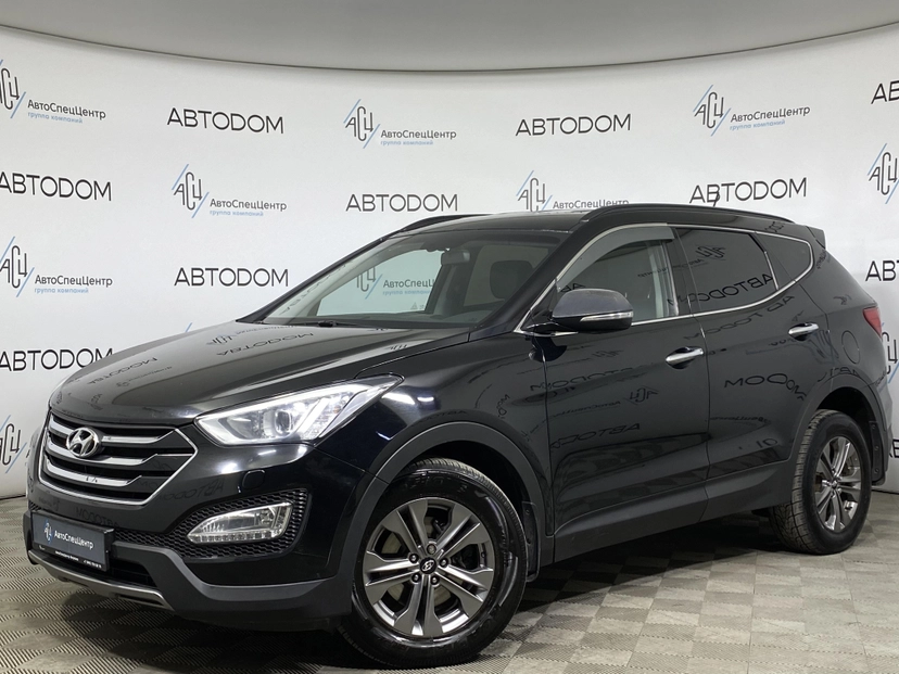 Автомобиль Hyundai Santa Fe III поколение (DM) 2.2d AT 4WD (197 л.с.) Dynamic Чёрный 2015 с пробегом 199 445 км