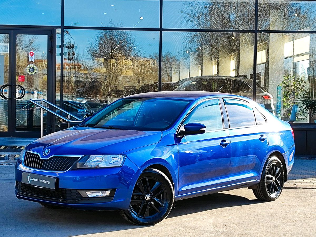 Skoda Rapid I [рестайлинг] 1.6 MT (90 л.с.) Ambition Синий 2017 с пробегом 214 932 км