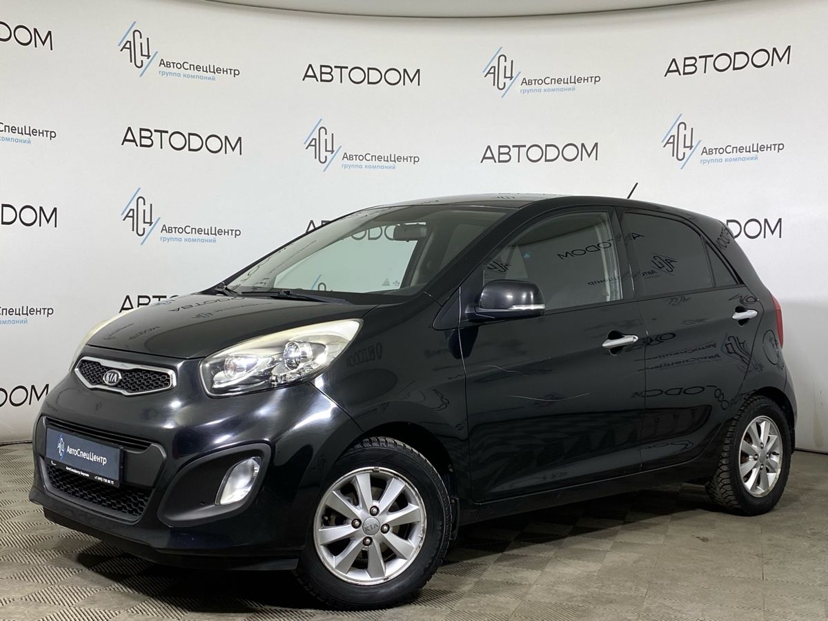 Автомобиль Kia Picanto II поколение 1.2 AT (85 л.с.) Luxe Чёрный 2011 с пробегом 86 334 км