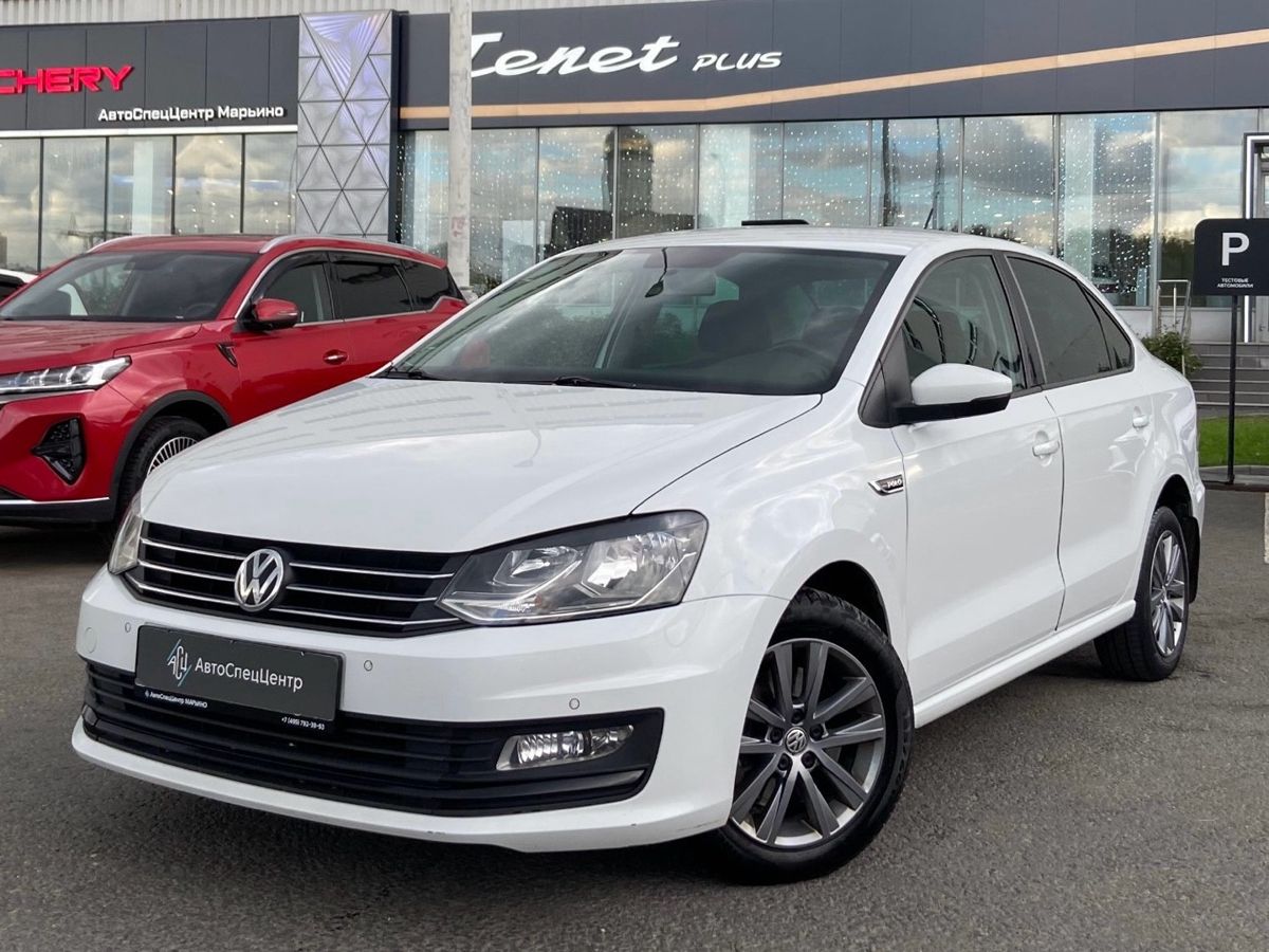 Volkswagen Polo V [рестайлинг] 1.6 AT (110 л.с.) Highline 15-18 Белый 2019 с пробегом 160 500 км