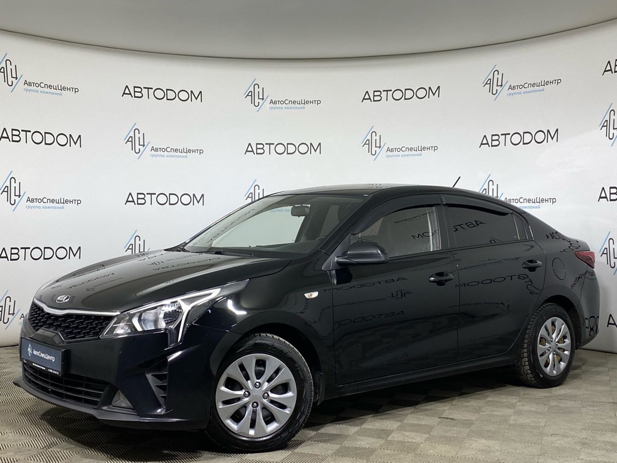 Автомобиль Kia Rio IV [рестайлинг] 1.6 AT (123 л.с.) Luxe Чёрный 2021 с пробегом 150 700 км