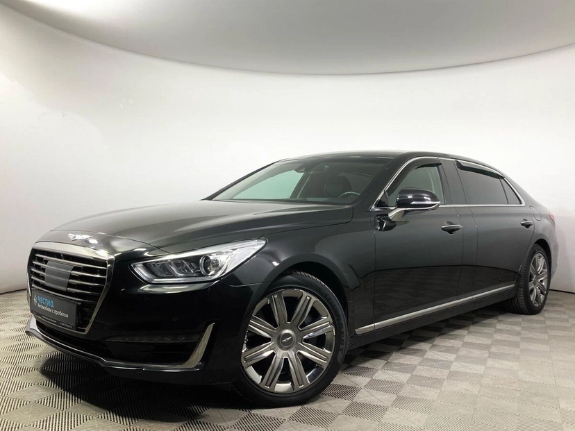 Автомобиль Genesis G90 I поколение 5.0 AT 4WD (413 л.с.) Base Чёрный 2018 с пробегом 99 065 км