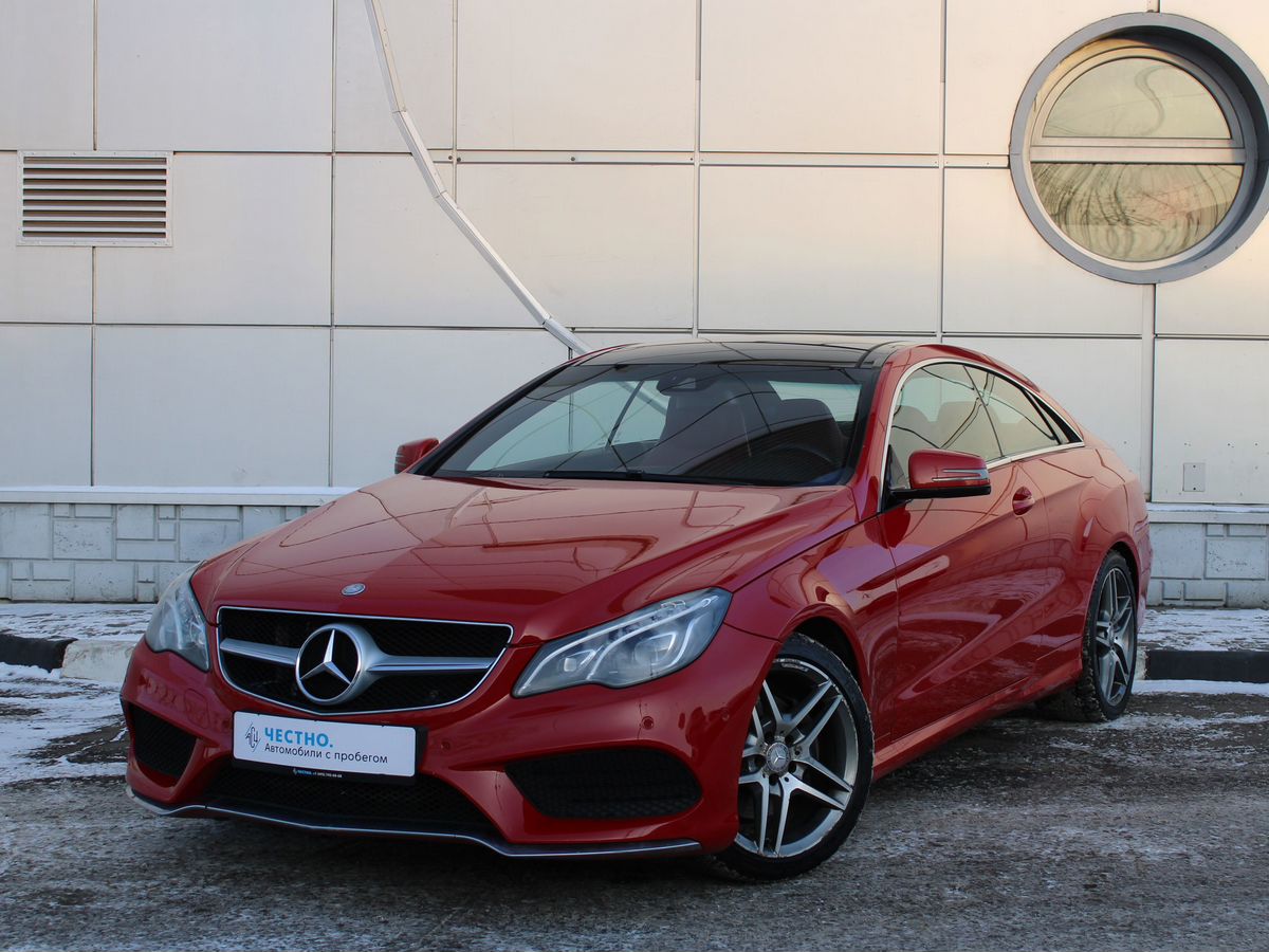 Автомобиль Mercedes-Benz E-Класс IV (W212/S212/C207) [рестайлинг] 200 2.0 AT (184 л.с.) Особая серия Красный 2014 с пробегом 144694 км