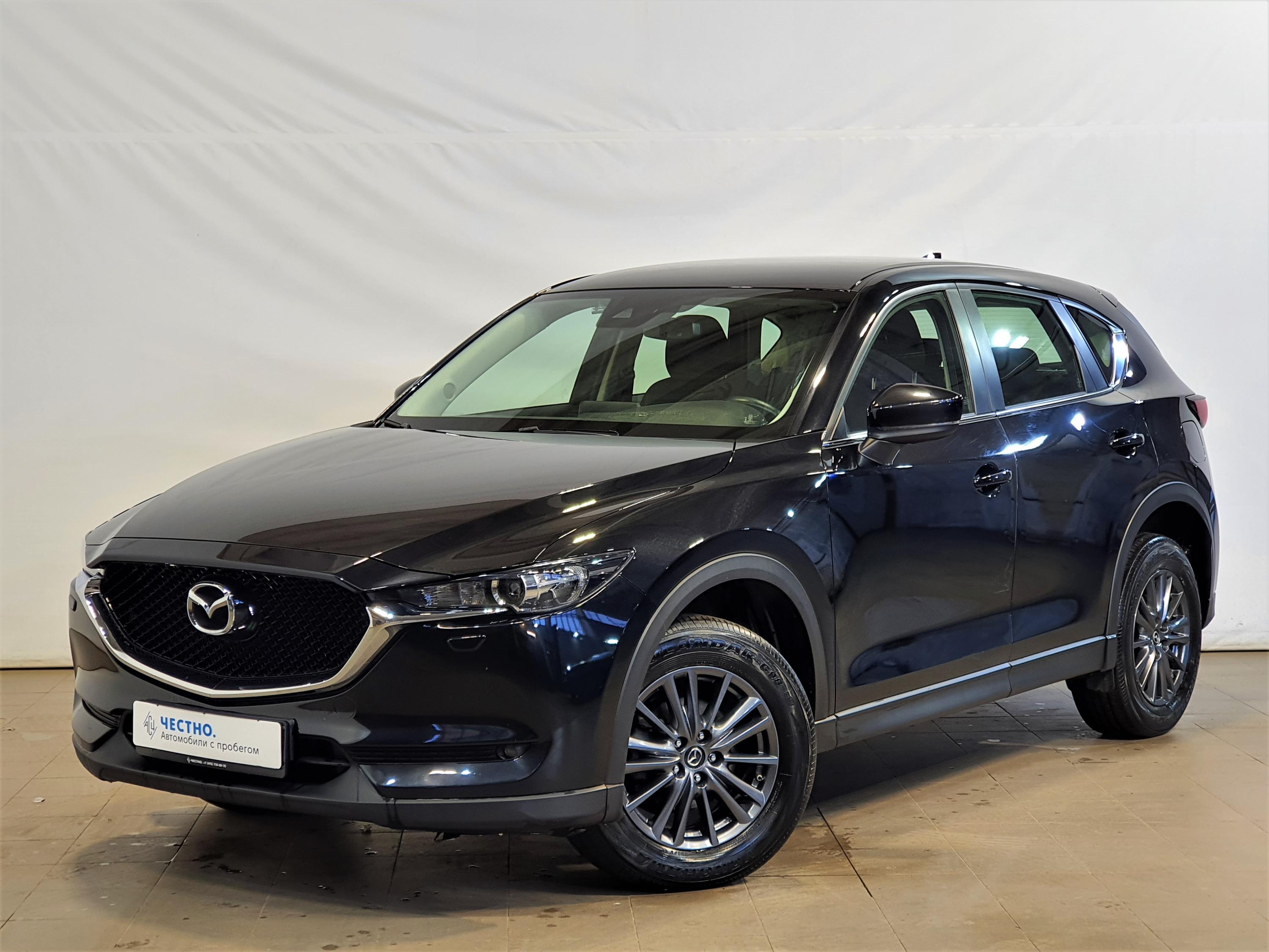 Автомобиль Mazda CX-5 II поколение 2.0 AT 4WD (150 л.с.) Active (2017-2020) Черный 2019 с пробегом 40605 км