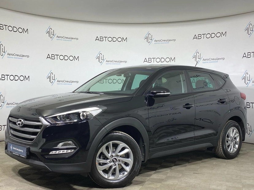 Автомобиль Hyundai Tucson III поколение 1.6 AMT 4WD (177 л.с.) Lifestyle Чёрный 2016 с пробегом 21 355 км
