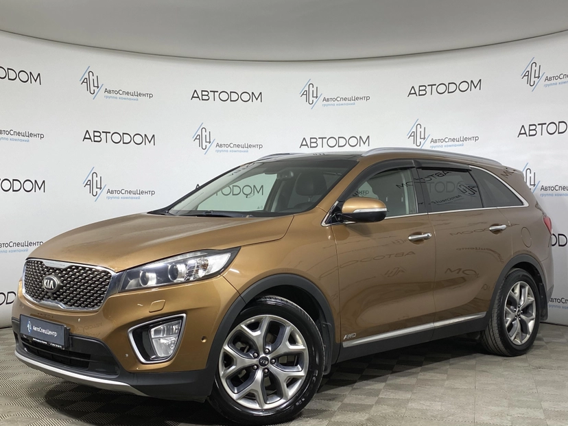 Автомобиль Kia Sorento III поколение 2.2d AT 4WD (5 мест) (200 л.с.) Base Коричневый 2016 с пробегом 285 000 км