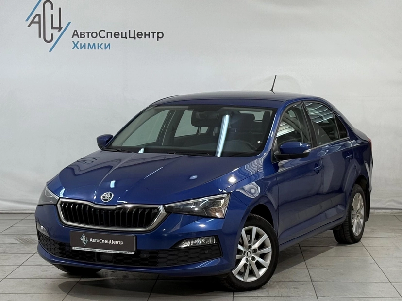 Автомобиль Skoda Rapid II поколение 1.6 AT (110 л.с.) Style Синий 2020 с пробегом 81 500 км