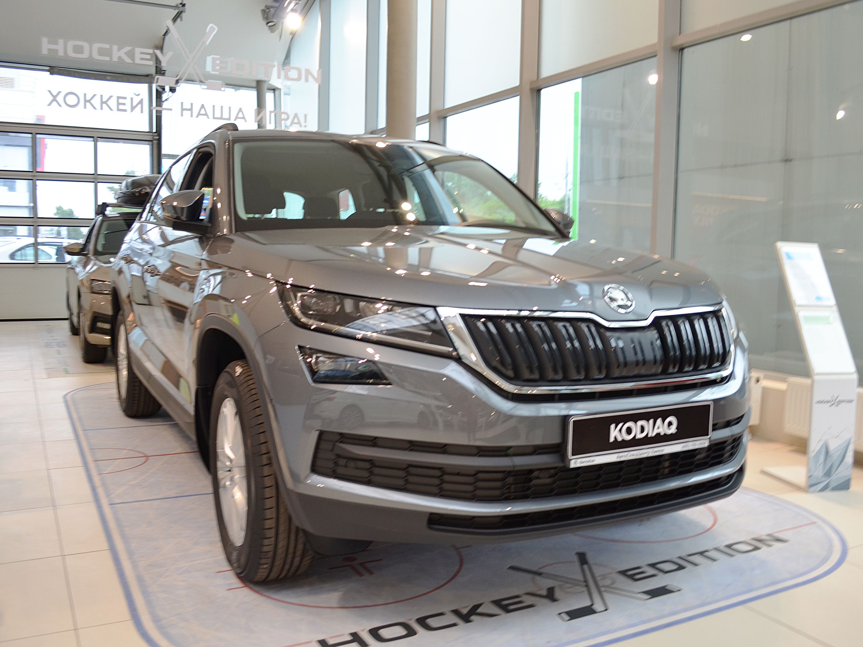 Автомобиль Skoda Kodiaq I поколение 2.0d AMT 4WD (150 л.с.) Ambition Серый 2021 новый