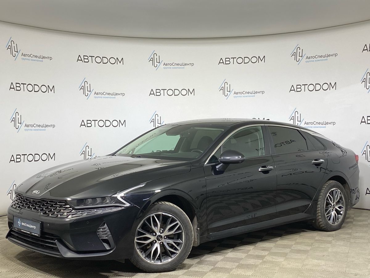 Автомобиль Kia K5 III поколение 2.5 AT (194 л.с.) Luxe Чёрный 2021 с пробегом 109 754 км