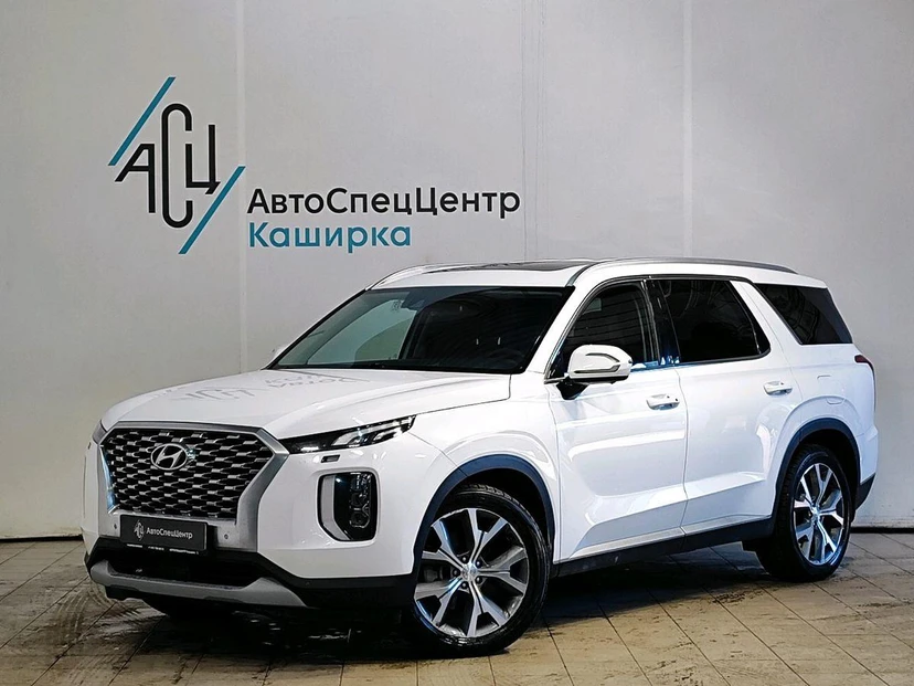 Автомобиль Hyundai Palisade I поколение 2.2d AT 4WD (200 л.с.) High-Tech (7 мест) Белый 2021 с пробегом 128 370 км