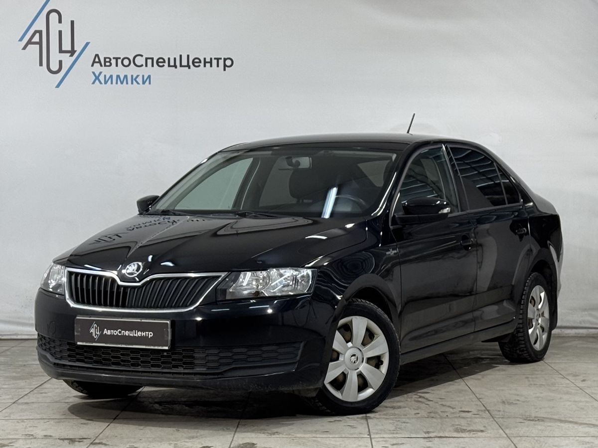 Автомобиль Skoda Rapid I [рестайлинг] 1.6 AT (110 л.с.) Hockey Edition Active Чёрный 2019 с пробегом 72 000 км