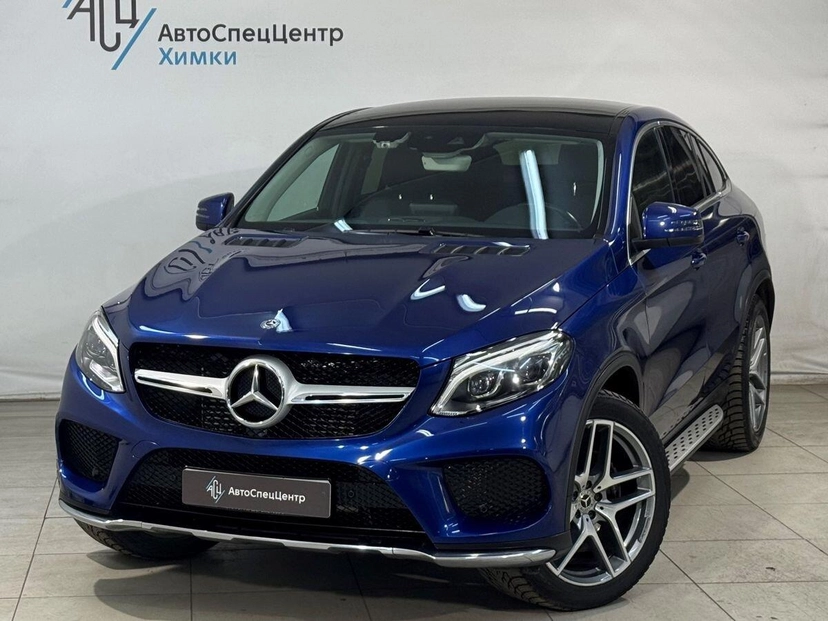 Автомобиль Mercedes-Benz GLE coupe I поколение (C292) 350 3.0d AT 4Matic (249 л.с.) Особая серия Синий 2018 с пробегом 62 000 км