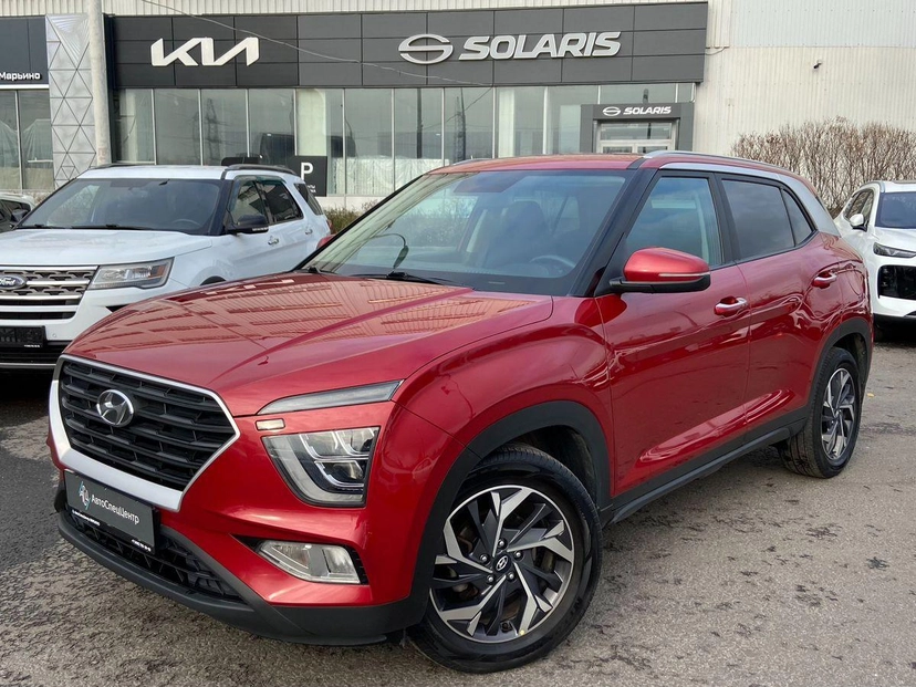 Автомобиль Hyundai Creta II поколение 1.6 AT (123 л.с.) Lifestyle + Premium Music + Winter Красный 2021 с пробегом 165 300 км