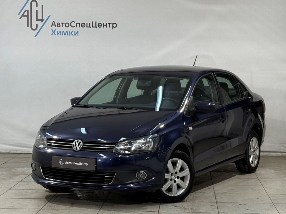 Автомобиль Volkswagen Polo V поколение 1.6 AT (105 л.с.) Comfortline Синий 2014 с пробегом 107 000 км