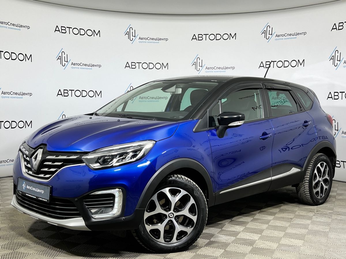 Автомобиль Renault Kaptur I [рестайлинг] 1.3 CVT (150 л.с.) Style Синий 2020 с пробегом 134 225 км