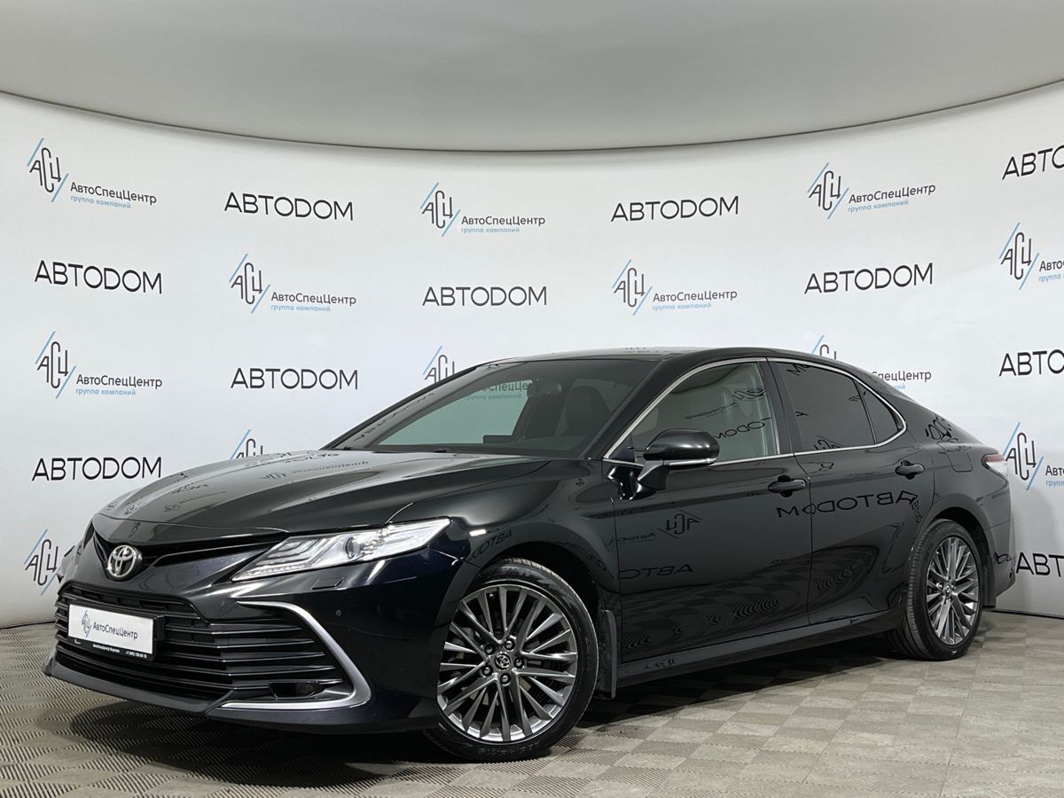 Toyota Camry VIII (XV70) [рестайлинг] 2.5 AT (200 л.с.) Elegance Чёрный 2021 с пробегом 57 940 км