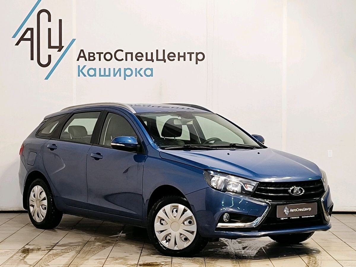 Автомобиль Lada (ВАЗ) Vesta I поколение 1.8 AMT (122 л.с.) Luxe (2017-2019) Синий 2018 с пробегом 79 975 км