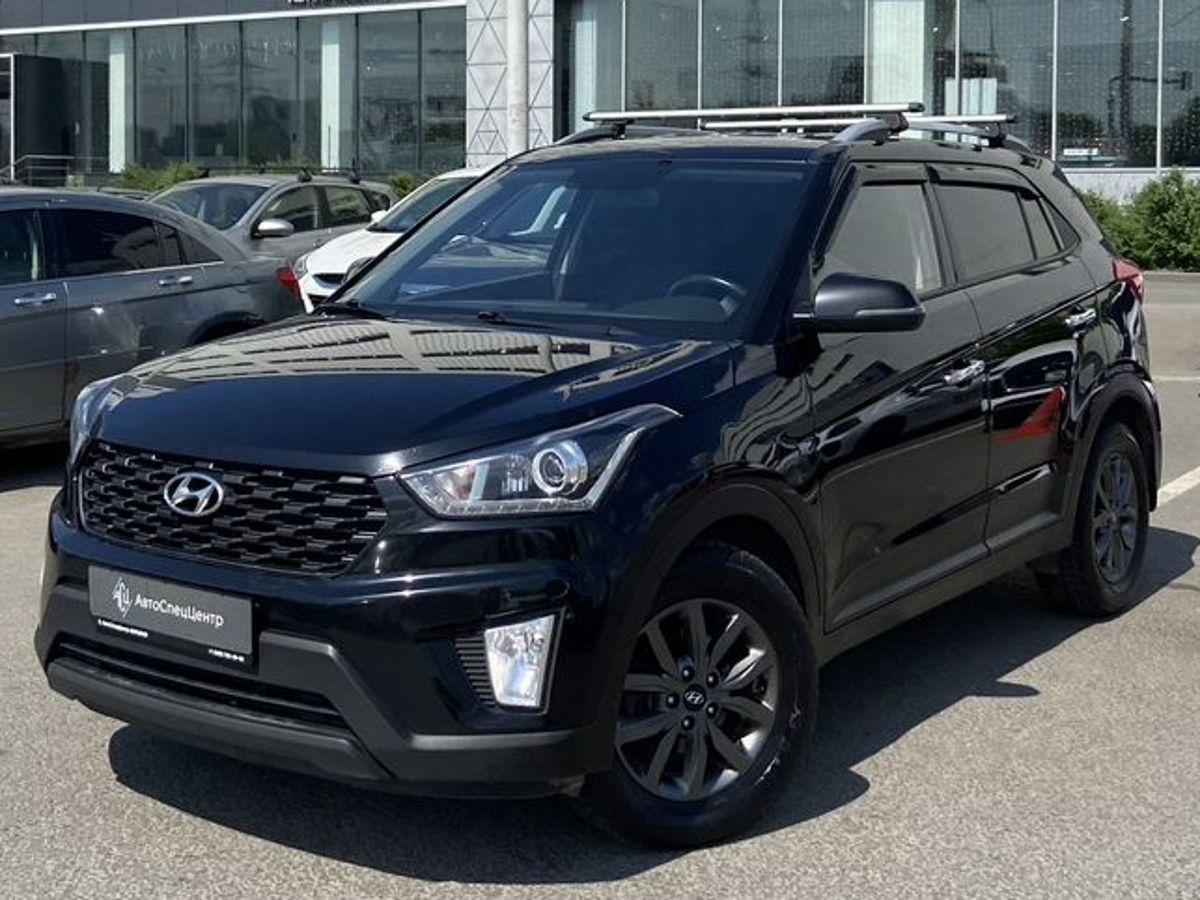Hyundai Creta I [рестайлинг] 1.6 AT (123 л.с.) Travel + Advanced Чёрный 2020 с пробегом 145 000 км