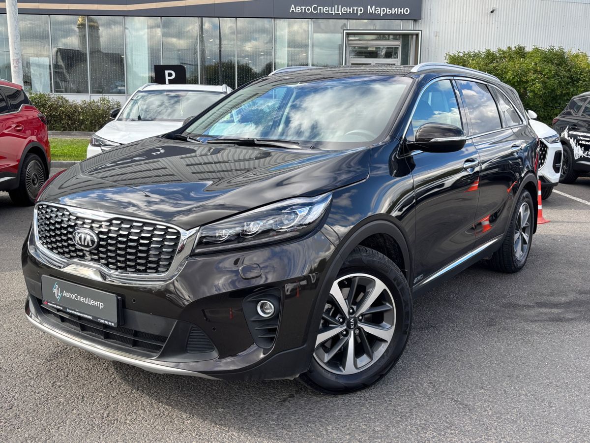 Kia Sorento III [рестайлинг] 2.4 AT 4WD (188 л.с.) Prestige Коричневый 2019 с пробегом 14 000 км
