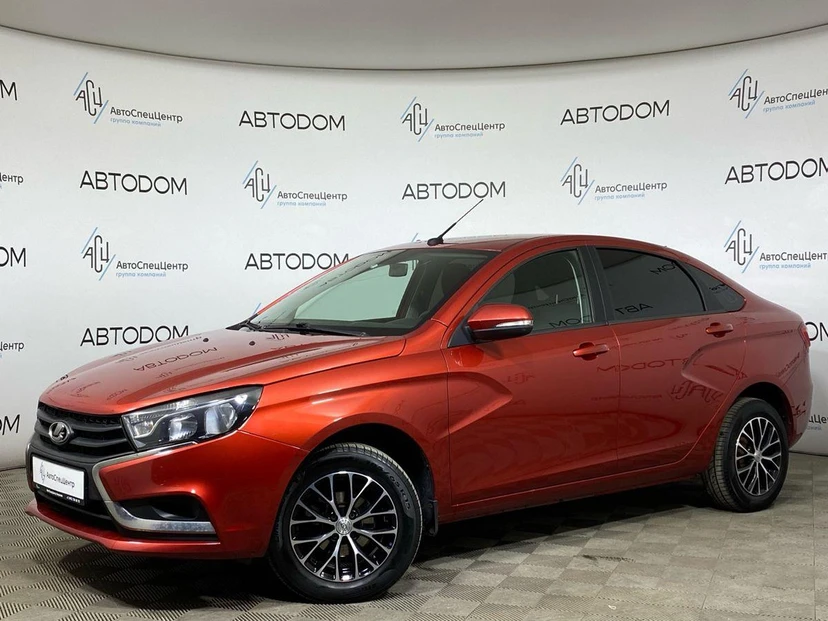Lada (ВАЗ) Vesta I поколение 1.6 AMT (106 л.с.) Comfort (2018-2019) Красный 2019 с пробегом 91 543 км