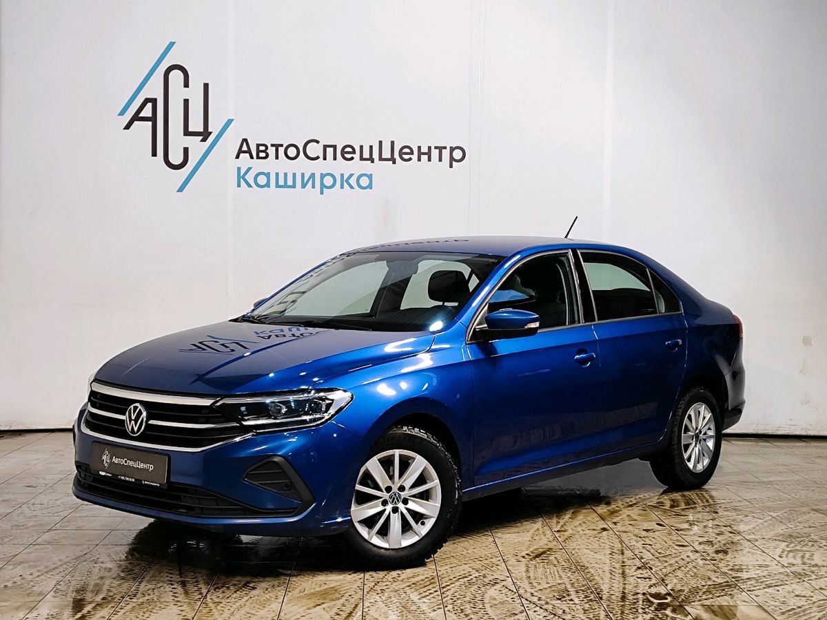 Автомобиль Volkswagen Polo VI поколение 1.6 AT (110 л.с.) Status Синий 2022 с пробегом 59 555 км