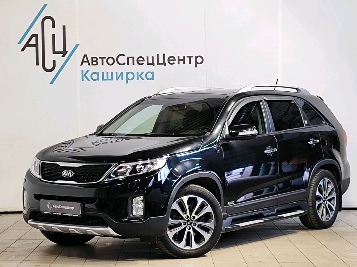 Kia Sorento II [рестайлинг] 2.4 AT 4WD (175 л.с.) Premium Чёрный 2015 с пробегом 63 026 км