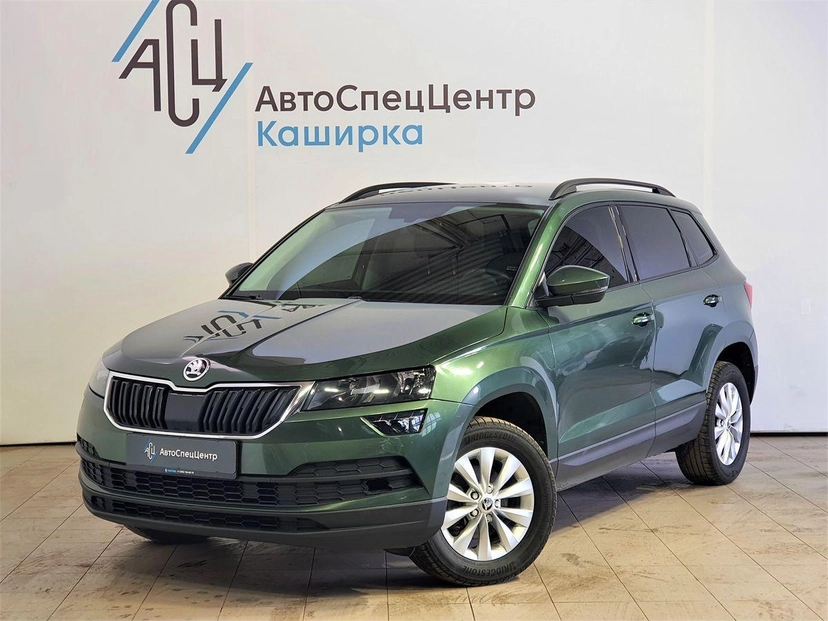 Автомобиль Skoda Karoq I поколение 1.4 AT (150 л.с.) Ambition (2020) Зелёный 2021 с пробегом 95 190 км