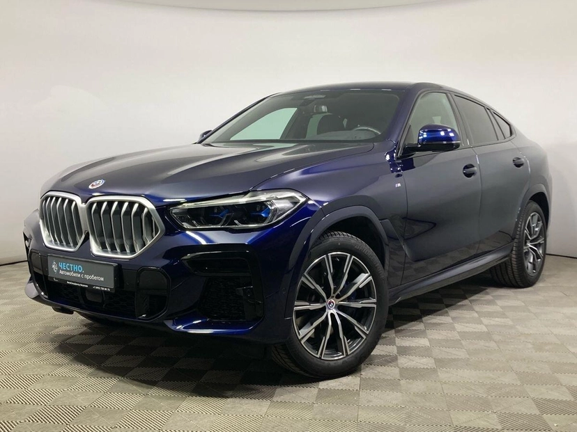 Автомобиль BMW X6 III поколение (G06) 3.0d AT 4WD (286 л.с.) Base Синий 2022 с пробегом 16 520 км