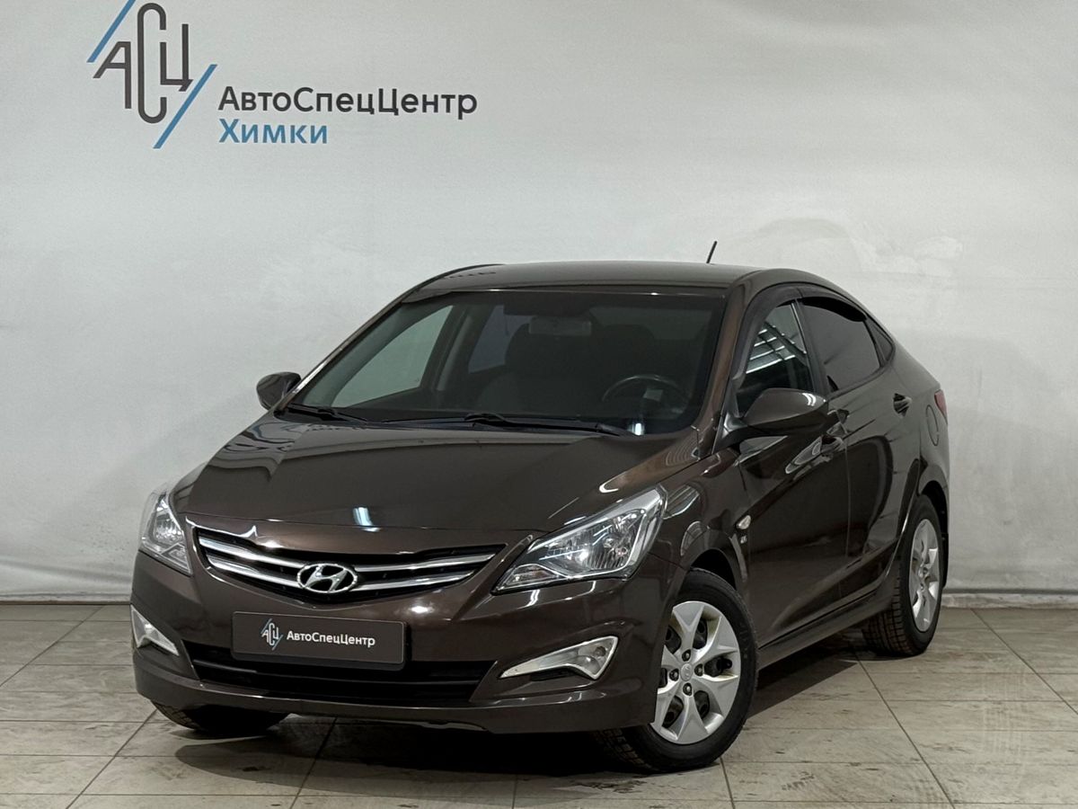 Автомобиль Hyundai Solaris I [рестайлинг] 1.6 MT (123 л.с.) Comfort Коричневый 2016 с пробегом 66 000 км