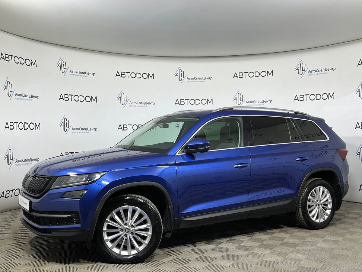 Skoda Kodiaq I поколение 2.0 AMT 4WD (180 л.с.) Ambition Plus Синий 2019 с пробегом 105 657 км