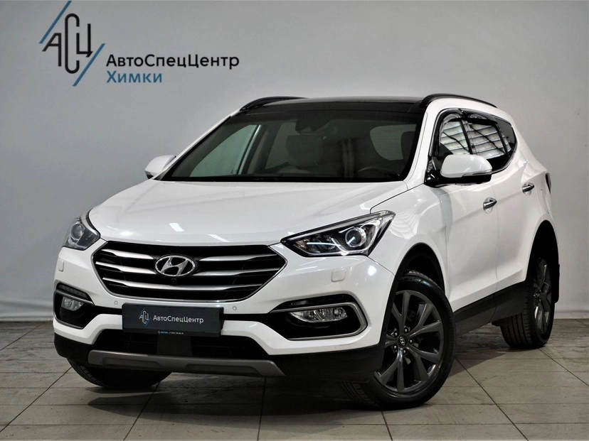 Автомобиль Hyundai Santa Fe III (DM) [рестайлинг] 2.2d AT 4WD (200 л.с.) Limited Edition Белый 2018 с пробегом 58 000 км