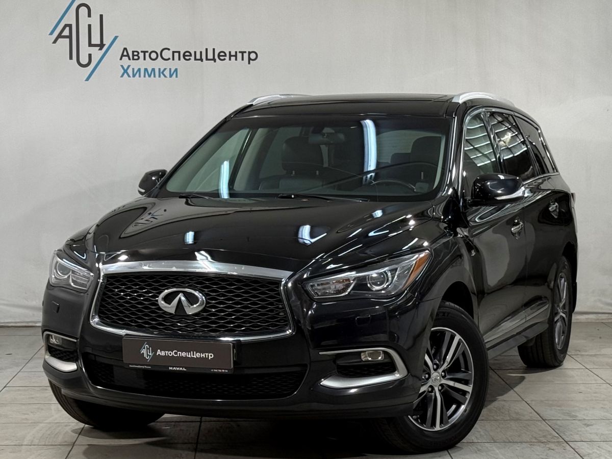 Infiniti QX60 I (L50) [рестайлинг] 3.5 CVT 4WD (262 л.с.) Elegance + Roof Rails Чёрный 2017 с пробегом 124 000 км
