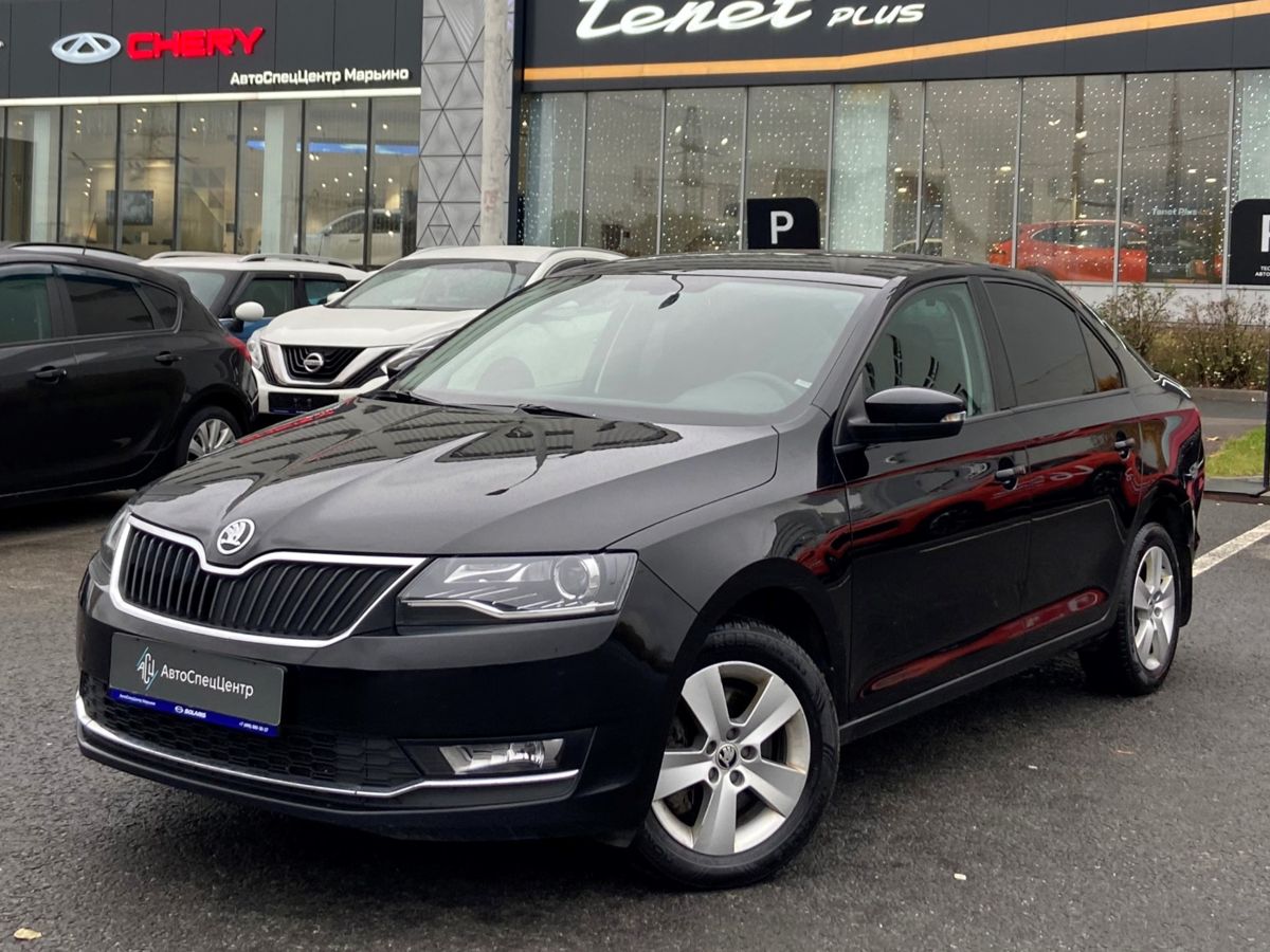 Skoda Rapid I [рестайлинг] 1.6 AT (110 л.с.) Style Чёрный 2018 с пробегом 126 000 км