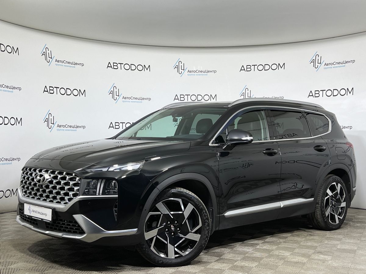 Hyundai Santa Fe IV (TM) [рестайлинг] 2.2d AMT 4WD (194 л.с.) Base Чёрный 2021 с пробегом 74 760 км
