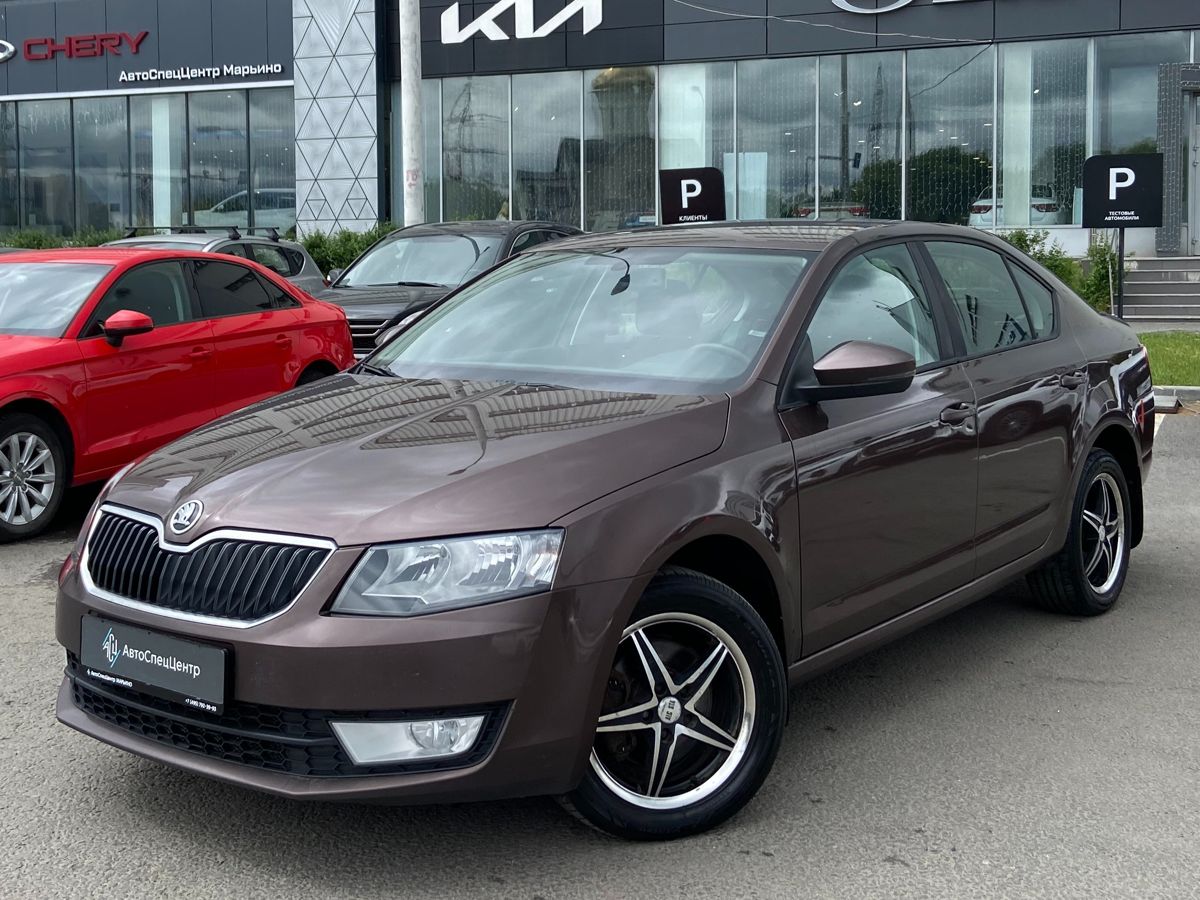 Skoda Octavia III поколение (A7) 1.6 MT (110 л.с.) Ambition Коричневый 2014 с пробегом 168 692 км