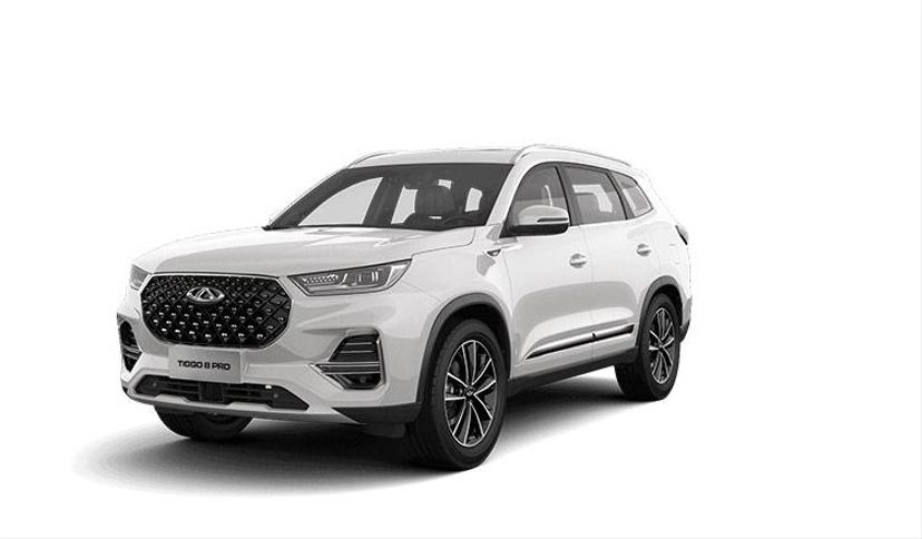 Автомобиль CHERY Tiggo 8 Pro e+ I поколение 1.5hyb AT (235 л.с.) Ultimate Белый 2023 новый