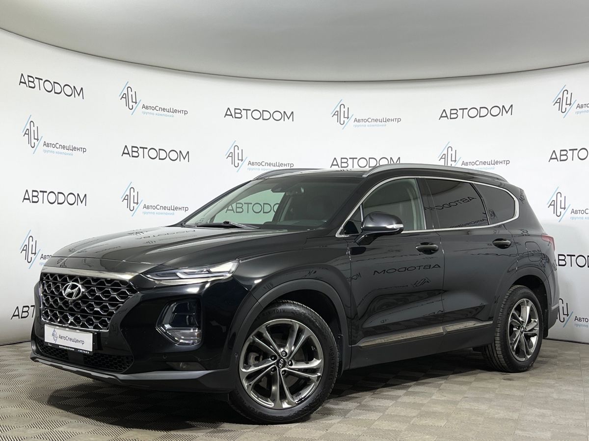 Hyundai Santa Fe IV поколение (TM) 2.2d AT 4WD (200 л.с.) High-Tech Чёрный 2018 с пробегом 175 784 км