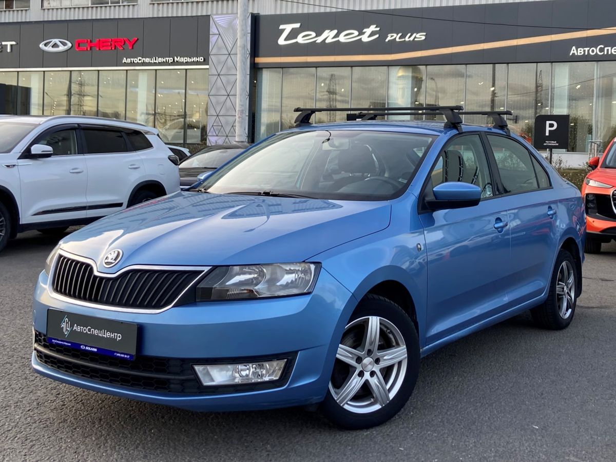 Skoda Rapid I поколение 1.6 MT (105 л.с.) Base Голубой 2014 с пробегом 151 000 км