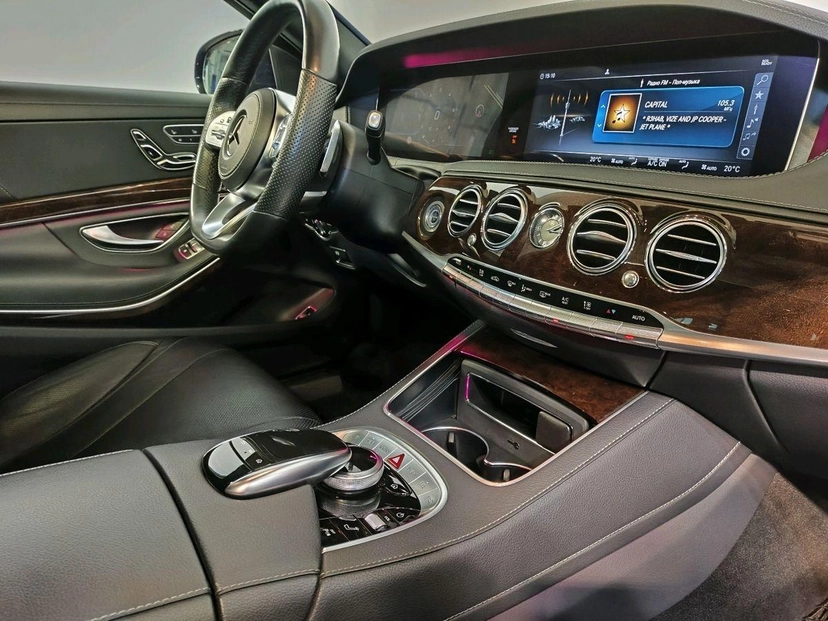 Автомобиль Mercedes-Benz S-Класс VI (W222/C217) [рестайлинг] 400 2.9d AT 4Matic (340 л.с.) Base Чёрный 2019 с пробегом 96 484 км