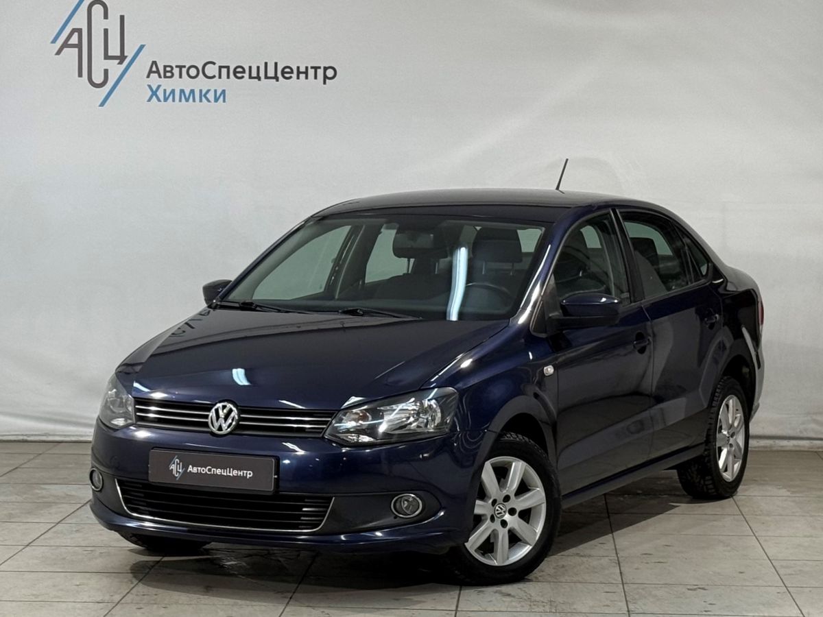 Автомобиль Volkswagen Polo V поколение 1.6 AT (105 л.с.) Comfortline Синий 2014 с пробегом 107 000 км