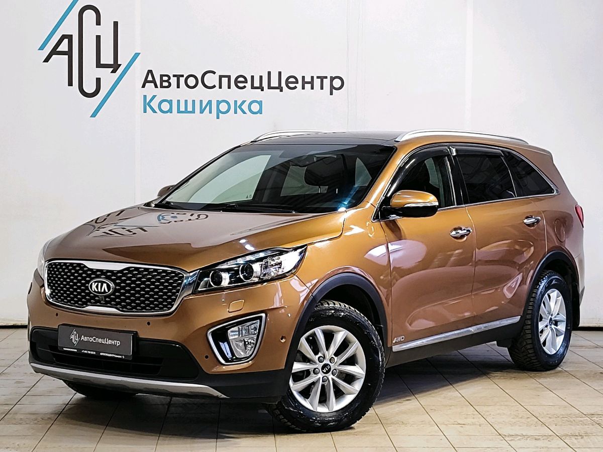 Автомобиль Kia Sorento III поколение 2.2d AT 4WD (5 мест) (200 л.с.) Premium Коричневый 2016 с пробегом 179 370 км