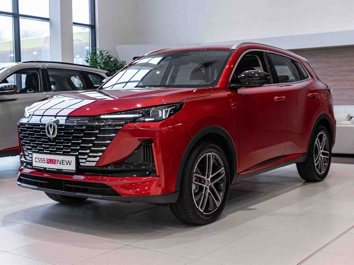 Автомобиль Changan CS55PLUS I [рестайлинг] 1.5 AMT (181 л.с.) Tech Красный 2024 новый