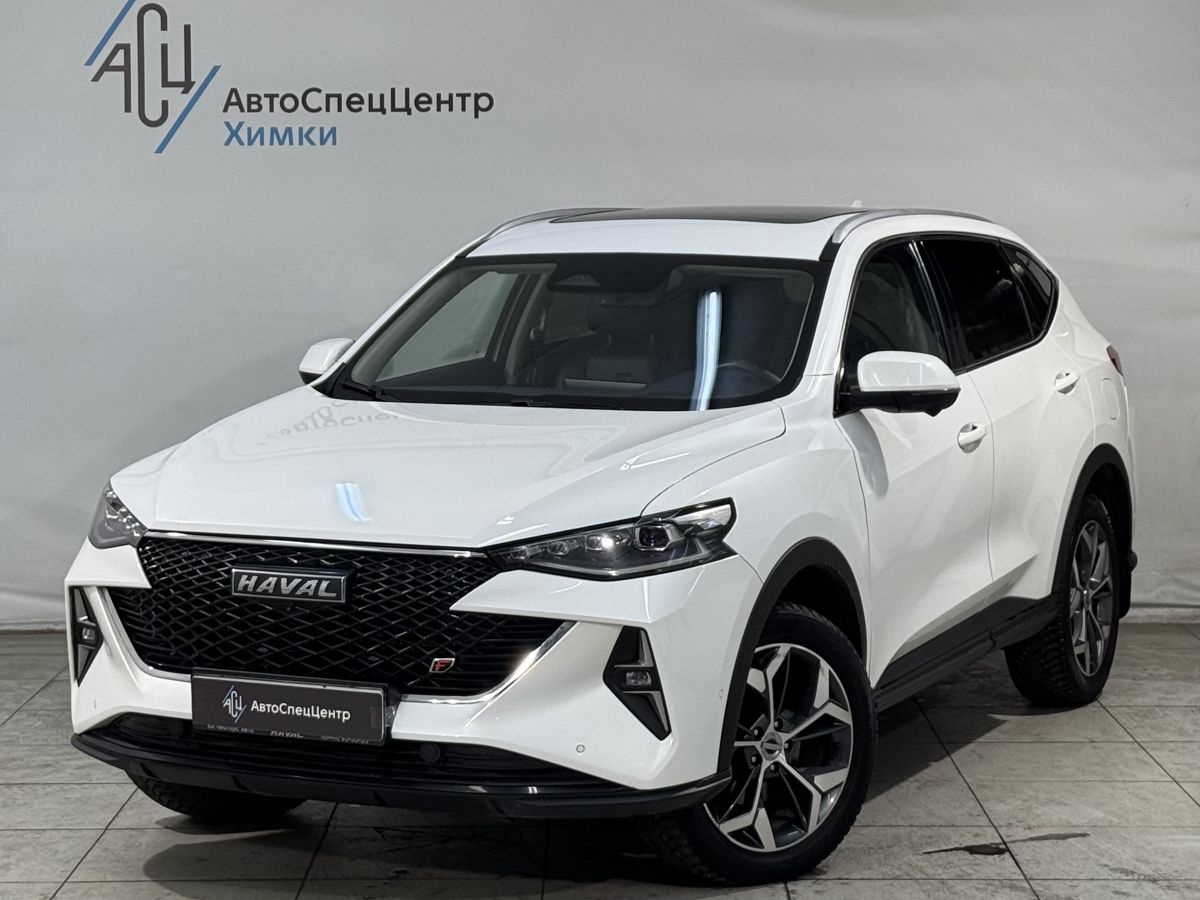 Автомобиль Haval F7 I [рестайлинг] 2.0 AMT 4WD (190 л.с.) Tech Plus Белый 2023 с пробегом 99 400 км