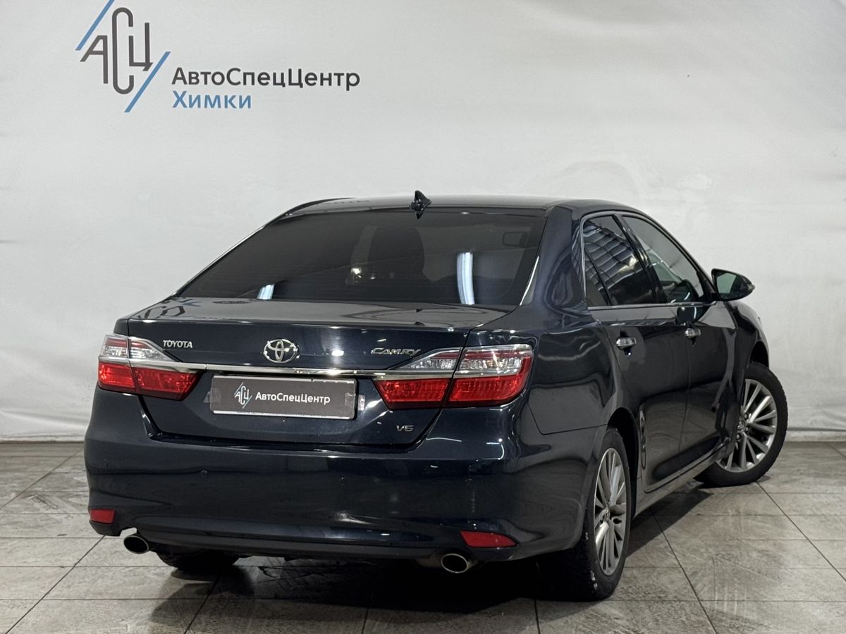 Автомобиль Toyota Camry VII (XV50) [рестайлинг] 3.5 AT (249 л.с.) Престиж Чёрный 2016 с пробегом 223 000 км