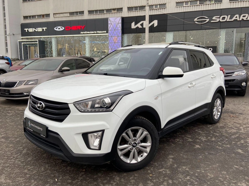 Автомобиль Hyundai Creta I поколение 1.6 AT (123 л.с.) Comfort Plus Белый 2019 с пробегом 167 151 км