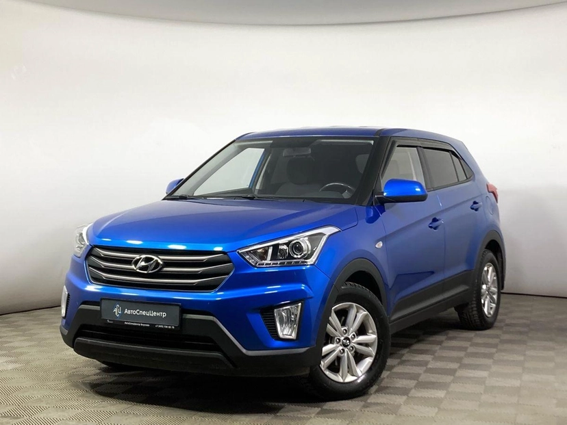 Автомобиль Hyundai Creta I поколение 1.6 AT (123 л.с.) Comfort 2019 Синий 2019 с пробегом 80 000 км