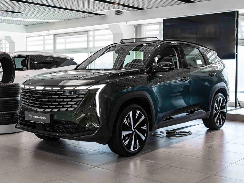 Автомобиль Geely Atlas II поколение 2.0 AT 4WD (200 л.с.) Flagship Зелёный 2025 новый