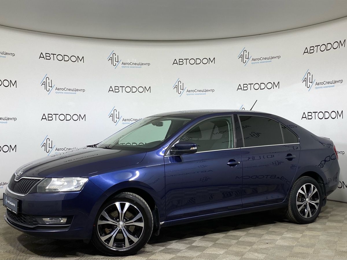 Skoda Rapid I [рестайлинг] 1.6 MT (110 л.с.) Style Синий 2017 с пробегом 154 622 км