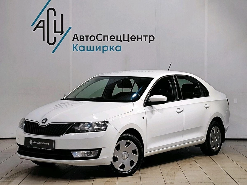 Автомобиль Skoda Rapid I поколение 1.4 AMT (125 л.с.) Ambition Белый 2016 с пробегом 82 618 км