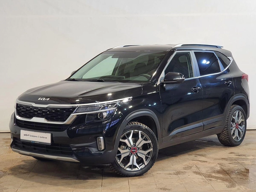 Автомобиль Kia Seltos I поколение 1.6 AT (123 л.с.) Style Чёрный 2022 с пробегом 40 472 км